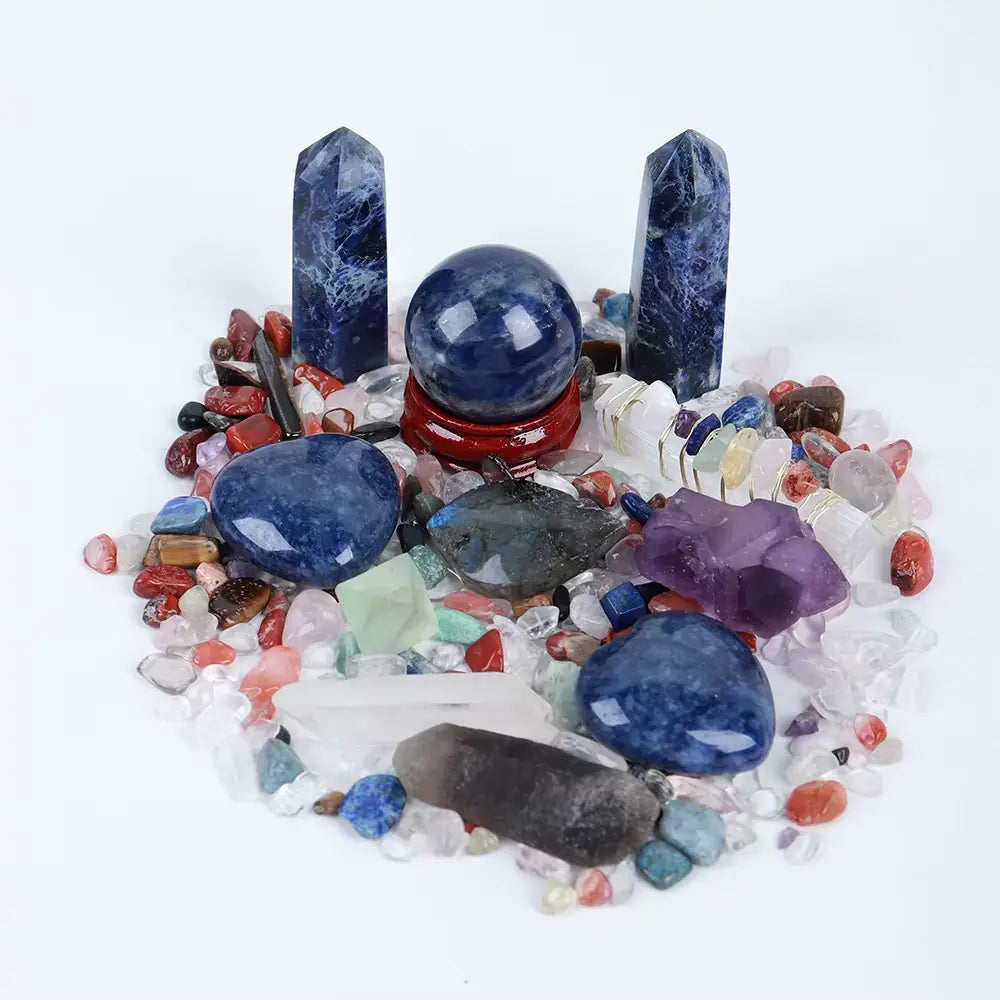 Mystic Energy Crystal Ball and Healing Gemstone Collection Gems Ritual