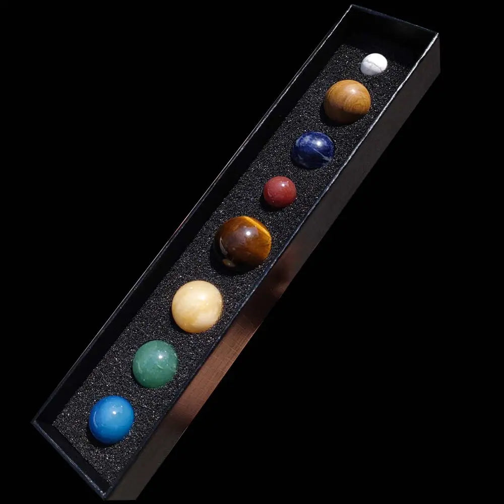 Handcrafted Natural Gemstone Solar System Set for Cosmic Enthusiasts - Gems Ritual