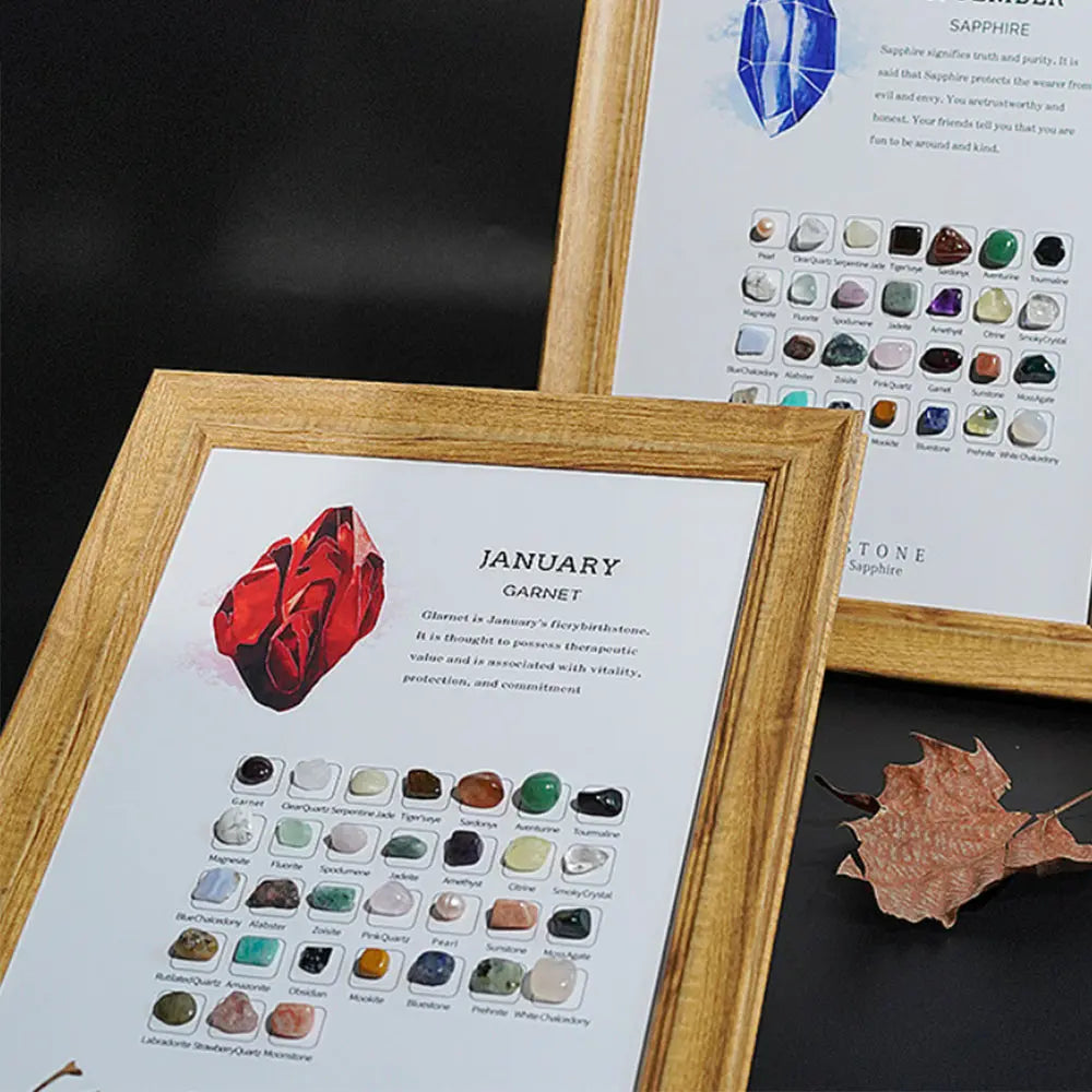 Birthstone Stones Crystal Decor for Zodiac & Astrology Lovers - Gems Ritual