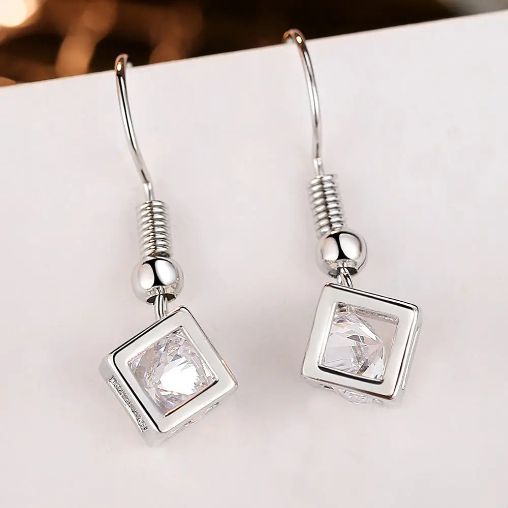 Geometric Zircon Jewelry Set – Modern Elegance in Every Detail - Gems Ritual