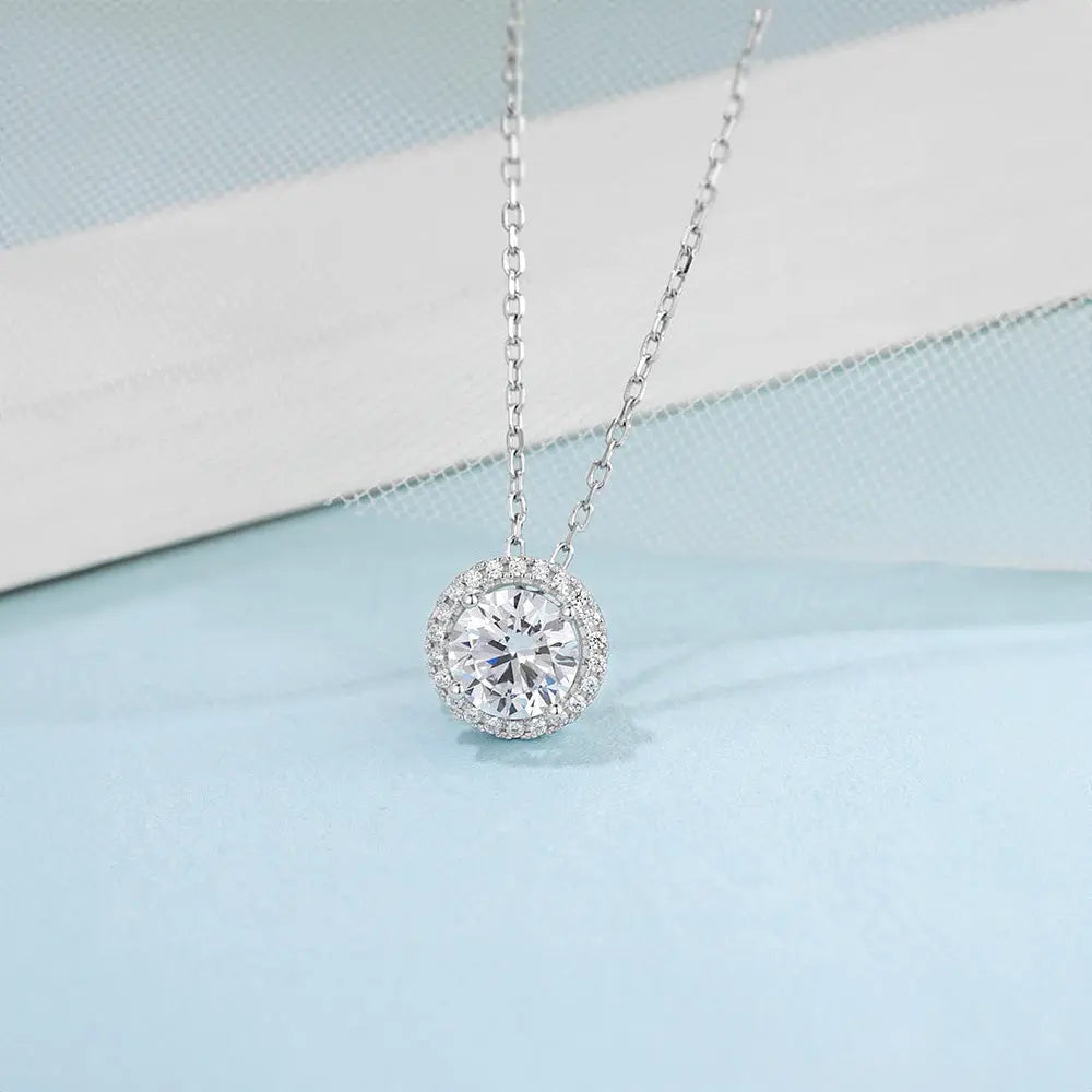 Ethical Moissanite Jewelry Set with Necklace and Earrings - Gems Ritual