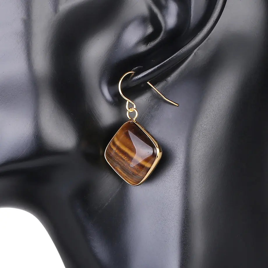 Natural Stone Drop Earrings for Everyday Sophistication - Gems Ritual