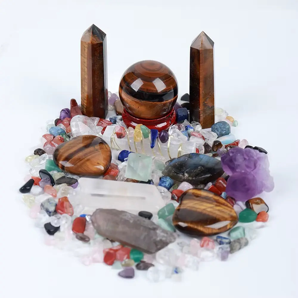 Mystic Energy Crystal Ball and Healing Gemstone Collection Gems Ritual