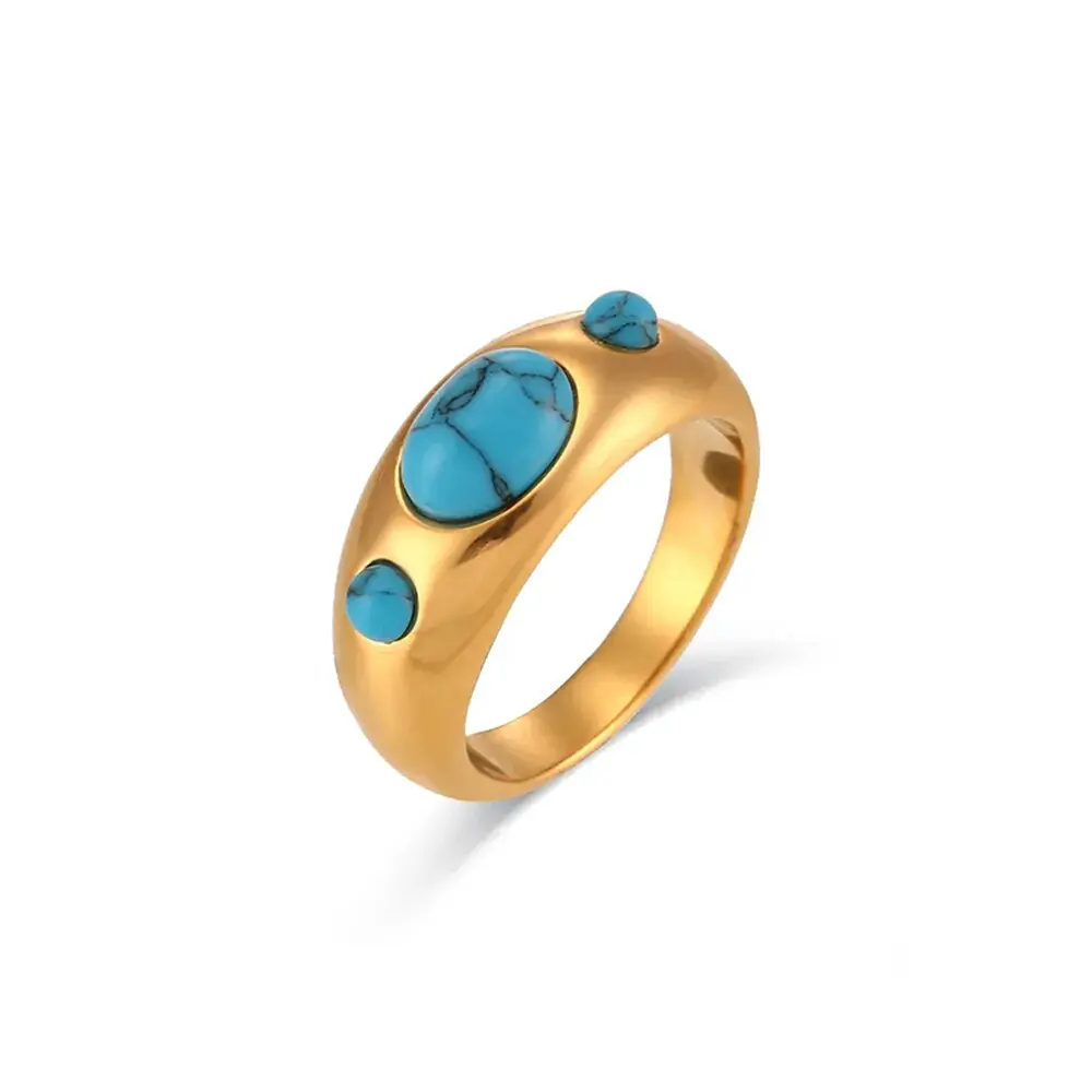 Elegant Opal & Turquoise Ring – Timeless Beauty for Women - Gems Ritual