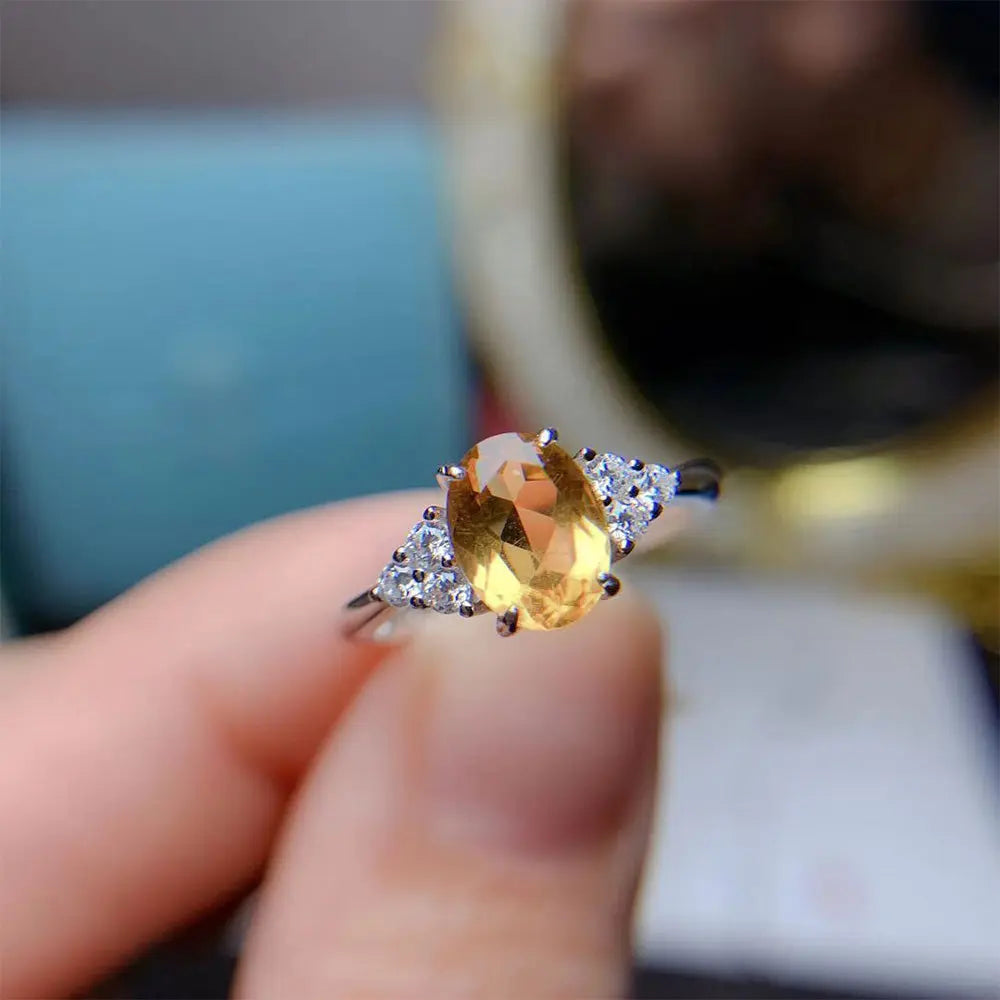 Natural Citrine Jewelry Set – Zircon Accents for Sophisticated Style - Gems Ritual