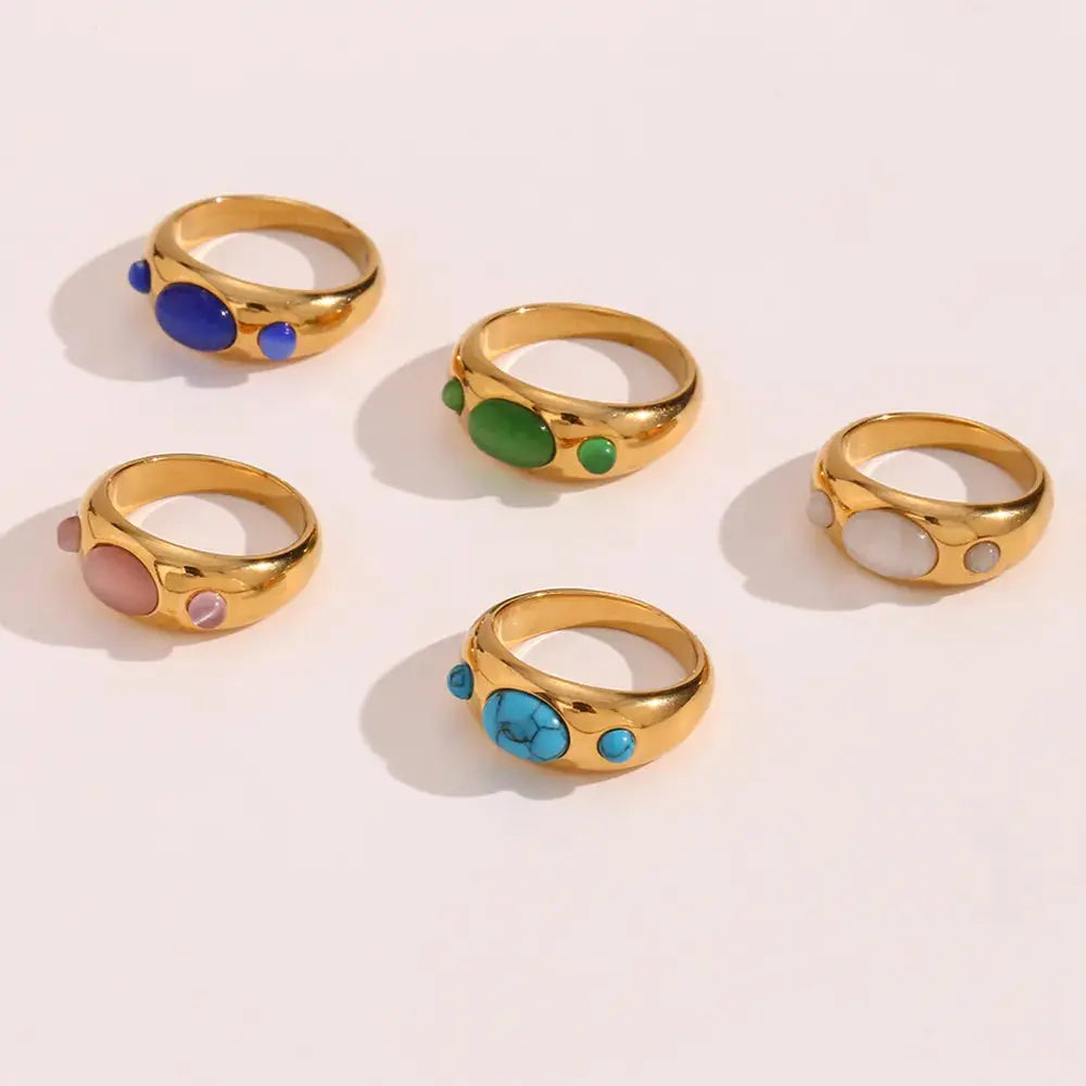 Elegant Opal & Turquoise Ring – Timeless Beauty for Women - Gems Ritual