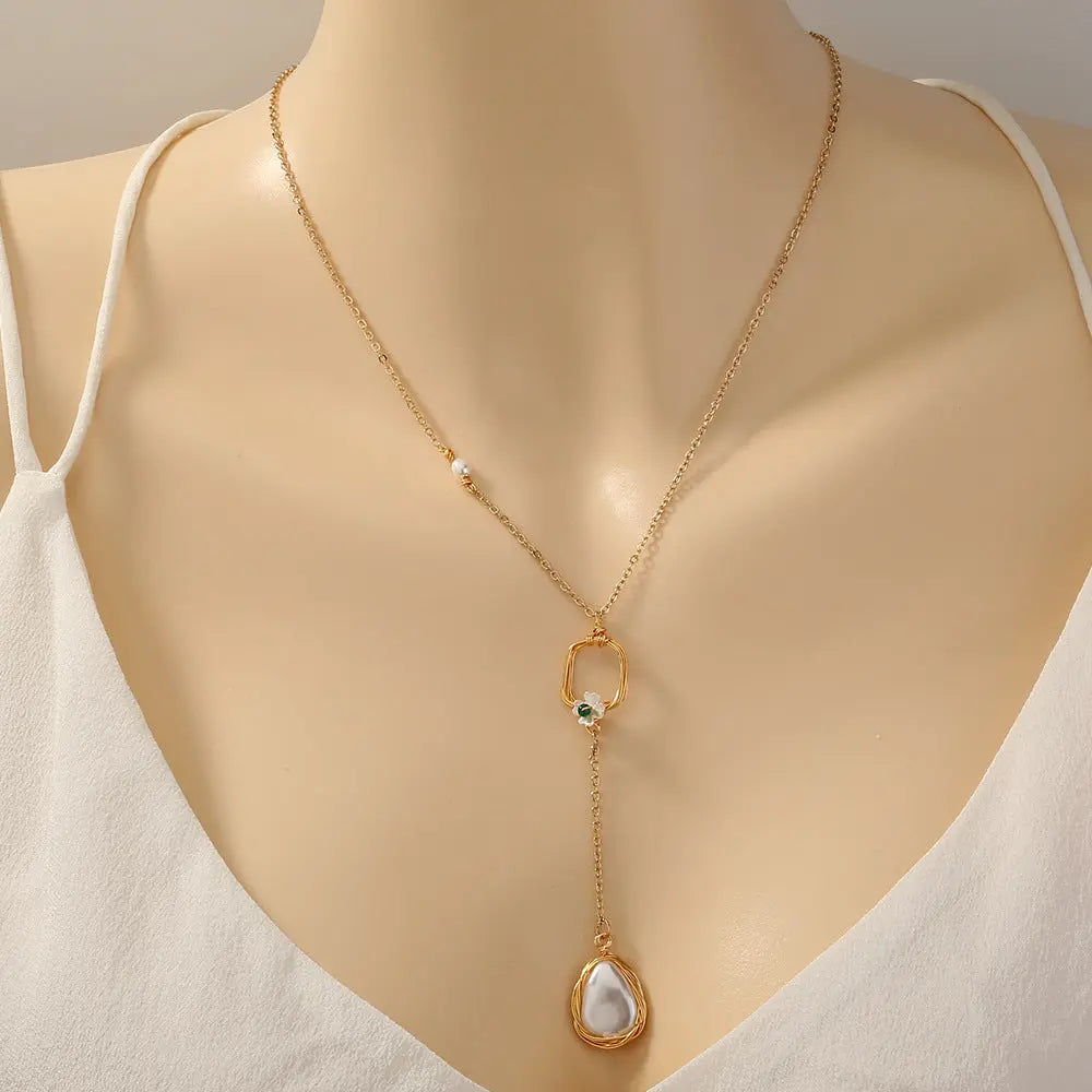 Vintage Zircon Necklace - Tree of Life Design Gems Ritual