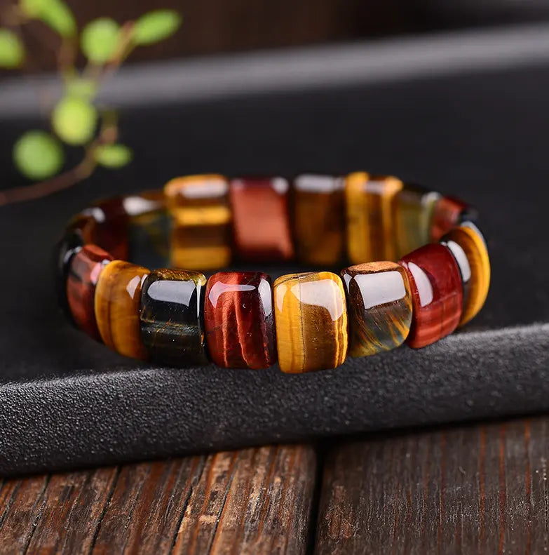 Golden tiger's eye beaded bracelet for confidence and focus