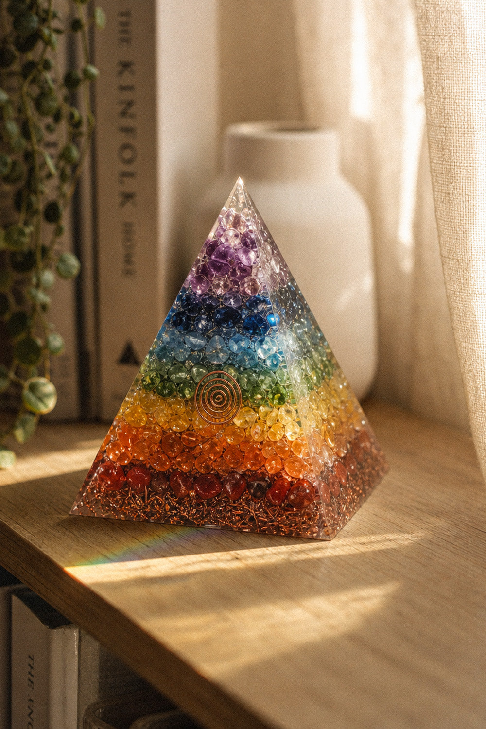 chakra orgonite pyramid home decor sunday reset gems ritual