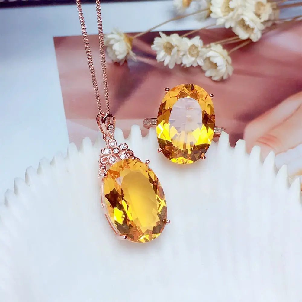 Sunny yellow citrine crystal jewelry for joy and abundance
