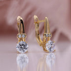 Sophisticated Rose Gold Jewelry Set – Round Zircon Bridal Accessories - Gems Ritual