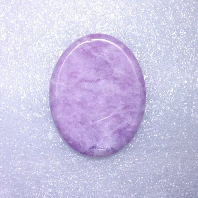 Natural Crystal Thumb Stone – Oval Worry Stone for Stress Relief & Meditation - Gems Ritual