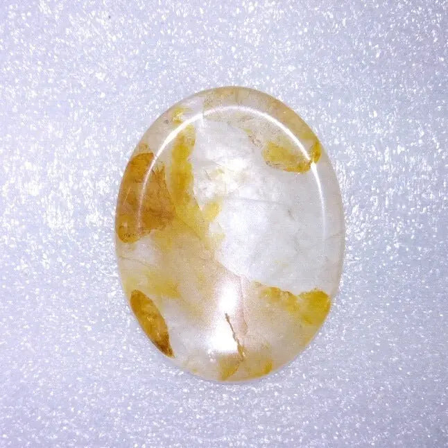 Natural Crystal Thumb Stone – Oval Worry Stone for Stress Relief & Meditation - Gems Ritual