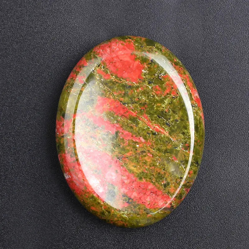 Natural Crystal Thumb Stone – Oval Worry Stone for Stress Relief & Meditation - Gems Ritual