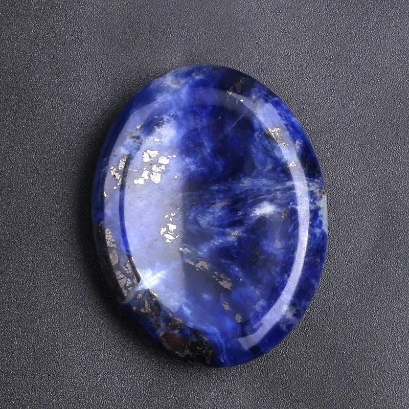 Natural Crystal Thumb Stone – Oval Worry Stone for Stress Relief & Meditation - Gems Ritual