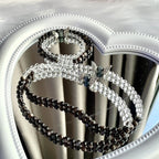 Yin Yang Bracelet – Black & White Natural Crystal Beads - Gems Ritual
