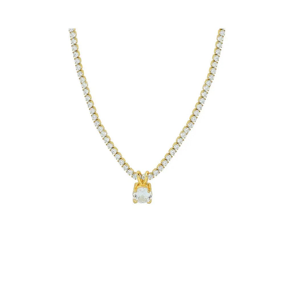 Luxurious Geometric Zircon Necklace - Gems Ritual