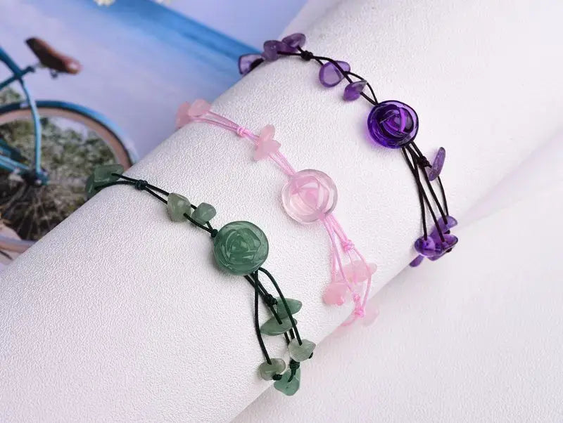 A Chic Crystal Anklet Infused with Healing Energy Gems Ritual