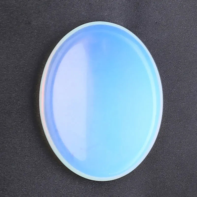 Natural Crystal Thumb Stone – Oval Worry Stone for Stress Relief & Meditation - Gems Ritual
