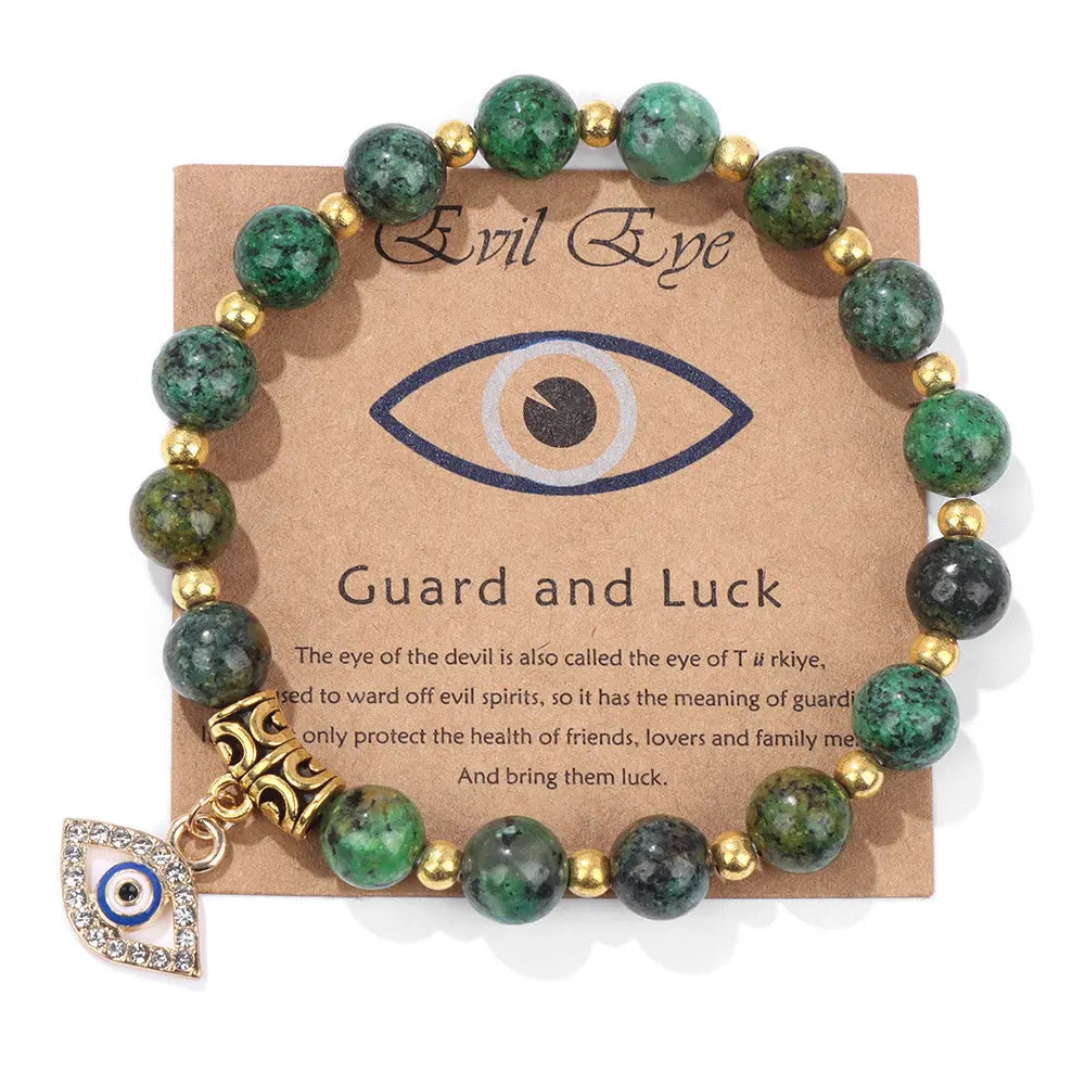 Unisex Bead Bracelet with Agate Gems Ritual