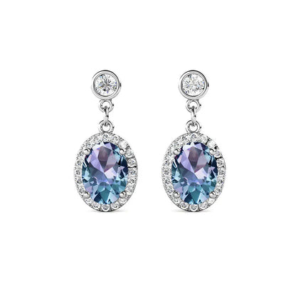 Exquisite Natural Topaz Earrings with Cubic Zirconia Accents Gems Ritual