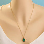 Vintage Zircon Necklace - Tree of Life Design - Gems Ritual