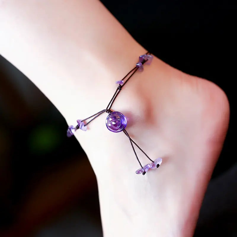 A Chic Crystal Anklet Infused with Healing Energy Gems Ritual