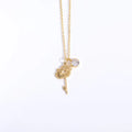 Personalized Birthstone Necklace – Elegant Zircon Flower Pendant Gems Ritual