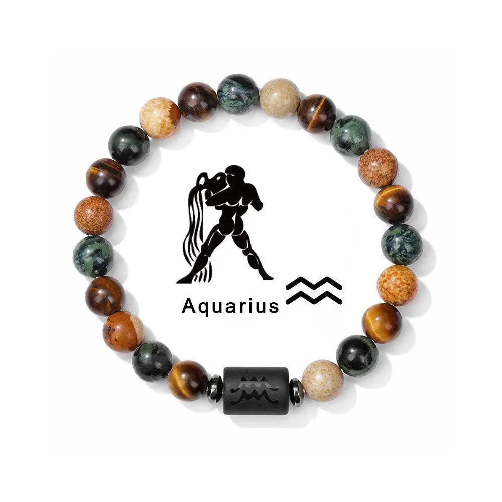 Unisex Zodiac Energy Bracelet Gems Ritual