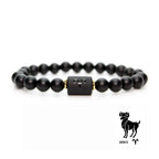 Astrology Birthstone Bracelet – Black Agate Protection Beads Gems Ritual