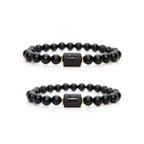 Astrology Birthstone Bracelet – Black Agate Protection Beads Gems Ritual