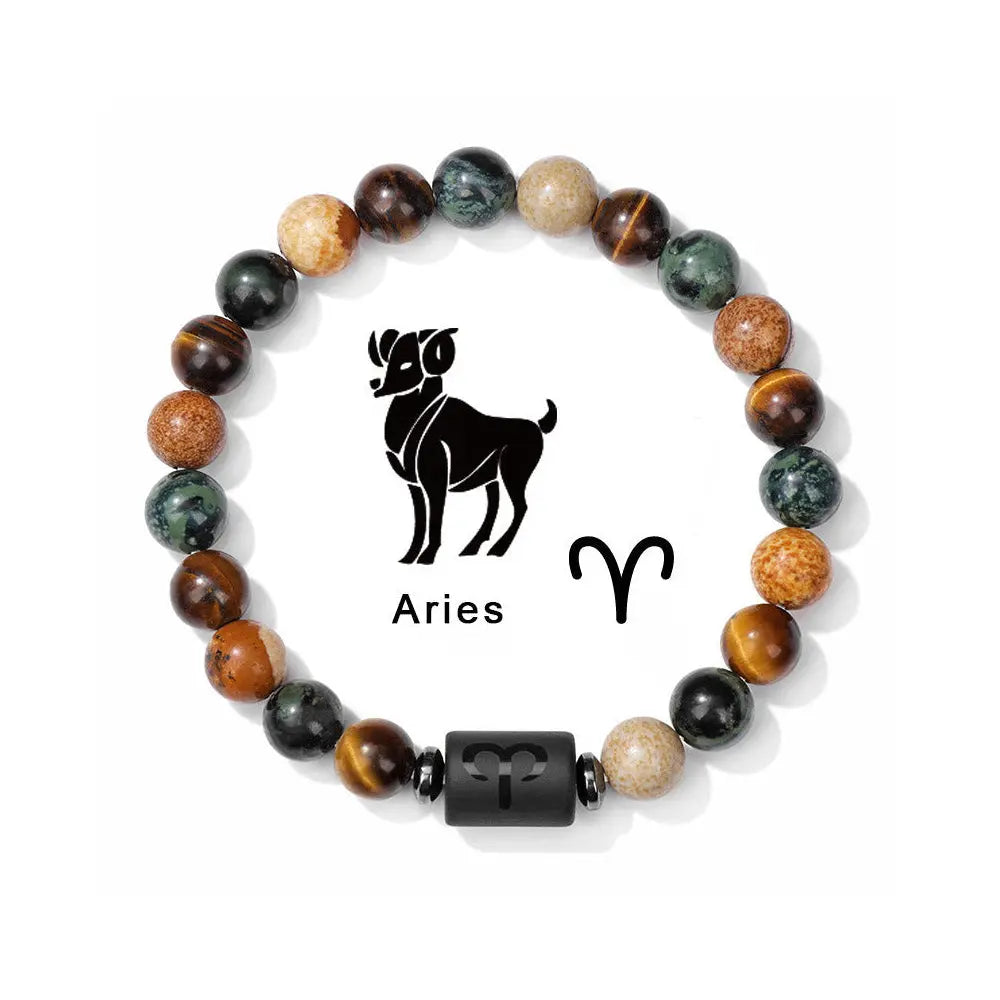 Unisex Zodiac Energy Bracelet Gems Ritual