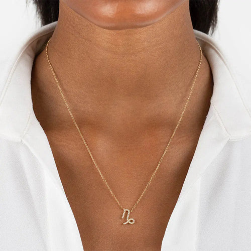 Celestial Diamond Zodiac Necklace – Astrology Sign Jewelry Gift - Gems Ritual