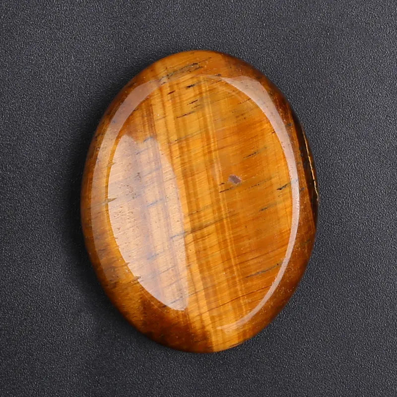 Natural Crystal Thumb Stone – Oval Worry Stone for Stress Relief & Meditation - Gems Ritual