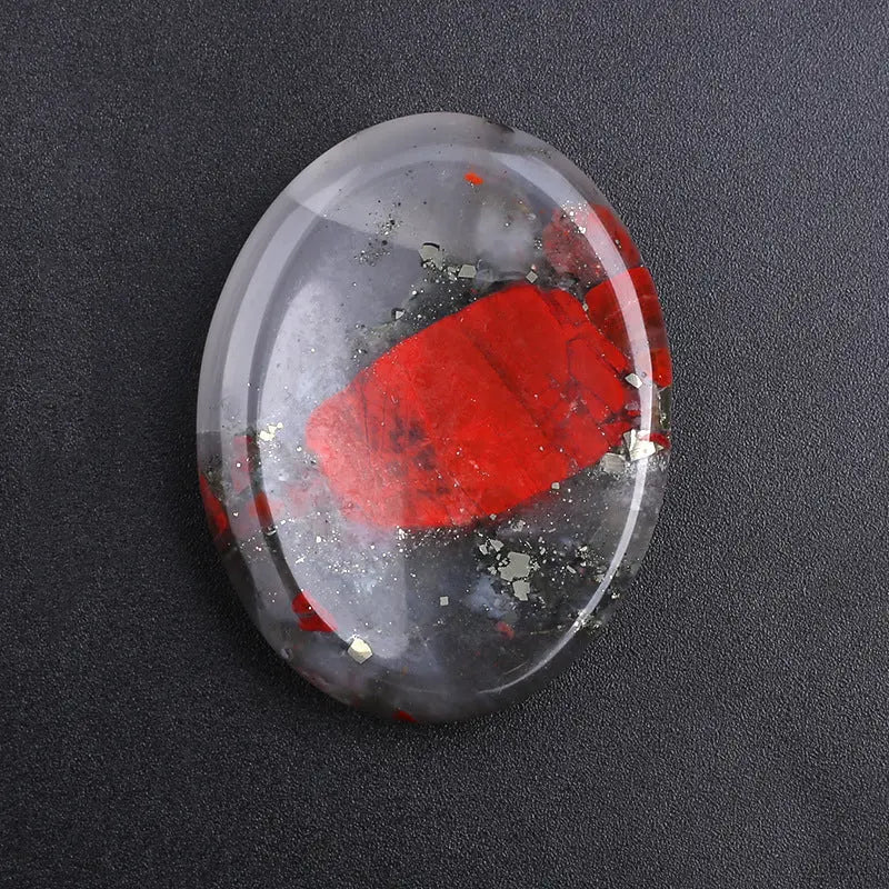Natural Crystal Thumb Stone – Oval Worry Stone for Stress Relief & Meditation - Gems Ritual
