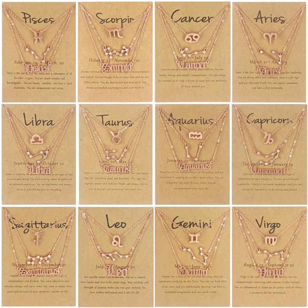 Birthstone Necklaces – Modern Design with Astrological Charms - Gems Ritual