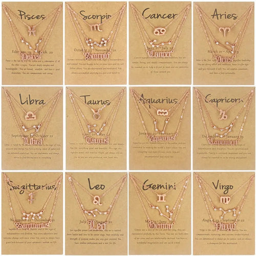 Birthstone Necklaces – Modern Design with Astrological Charms - Gems Ritual