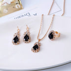 Royal Elegance – Water Drop Crystal Bridal Jewelry Set - Gems Ritual