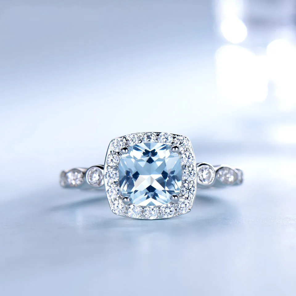 Sky Blue Topaz Silver Set