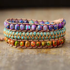 Unisex Gemstone Wrap Bracelet for Clarity and Balance - Gems Ritual