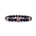 King's Crown Gem Bracelet – Classic Zircon & Bead Design - Gems Ritual