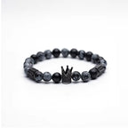 King's Crown Gem Bracelet – Classic Zircon & Bead Design - Gems Ritual