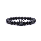 King's Crown Gem Bracelet – Classic Zircon & Bead Design - Gems Ritual