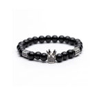King's Crown Gem Bracelet – Classic Zircon & Bead Design - Gems Ritual