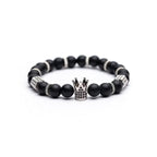 King's Crown Gem Bracelet – Classic Zircon & Bead Design - Gems Ritual
