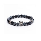 King's Crown Gem Bracelet – Classic Zircon & Bead Design - Gems Ritual