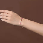 Romantic Rose Gold Jewelry with Red Tourmaline Gems Ritual