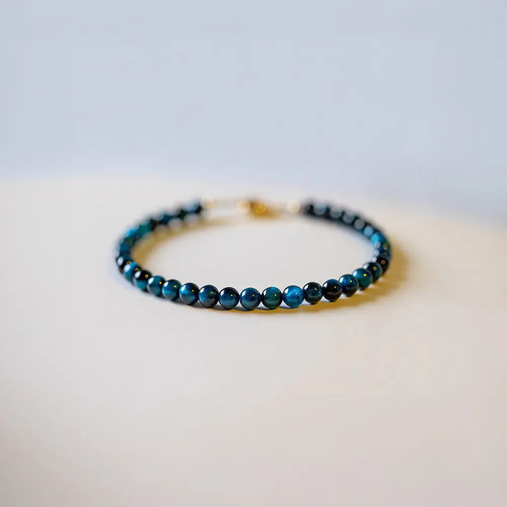 Aura Cleansing & Chakra Healing Blue Tiger Eye Bracelet - Gems Ritual
