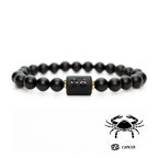 Astrology Birthstone Bracelet – Black Agate Protection Beads Gems Ritual