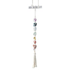 Chakra Stones Car Hanging – Natural Crystal Energy Decor & Protection Gems Ritual